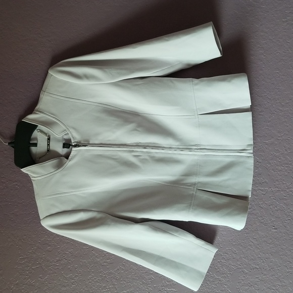 White black Jackets & Blazers - Peplum blazer by white and black
